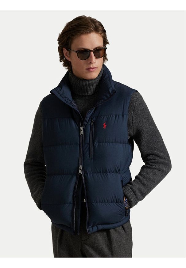 Polo Ralph Lauren Kamizelka 710968283002 Granatowy Regular Fit. Typ kołnierza: polo. Kolor: niebieski. Materiał: syntetyk