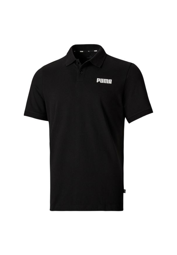 Puma Koszulka Polo Ess Pique 84722601. Typ kołnierza: polo. Kolor: czarny. Długość rękawa: krótki rękaw. Długość: krótkie