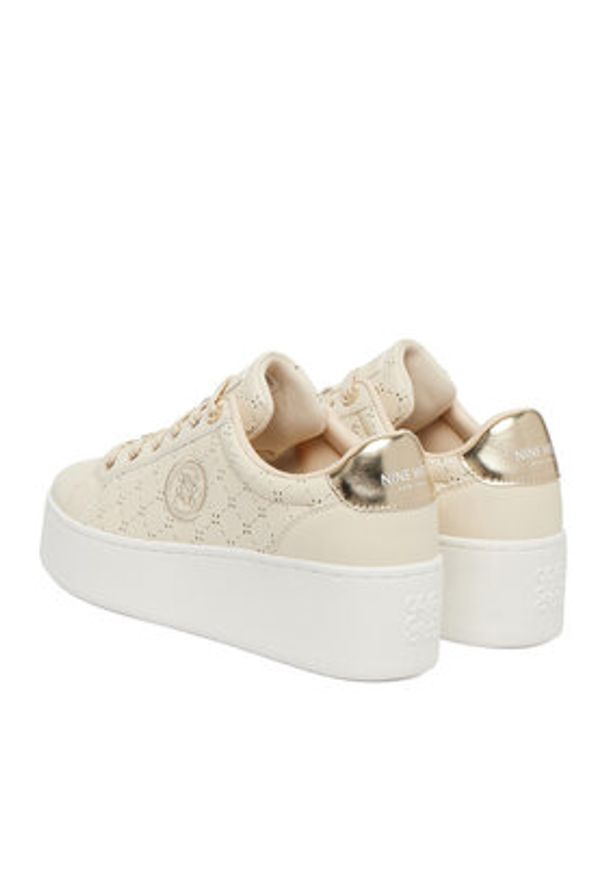 Nine West Sneakersy EO-SS26-3C601 Beżowy jasny. Kolor: beżowy. Materiał: skóra