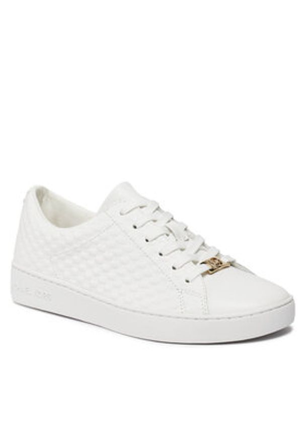 MICHAEL Michael Kors Sneakersy Keaton Lace Up 43R4KTFS1L Biały. Kolor: biały. Materiał: skóra