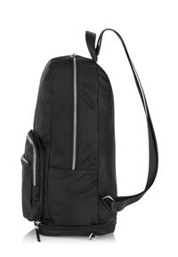 Ochnik - Czarny składany plecak i torba 2 w 1 damski. Kolor: czarny. Materiał: poliester #8