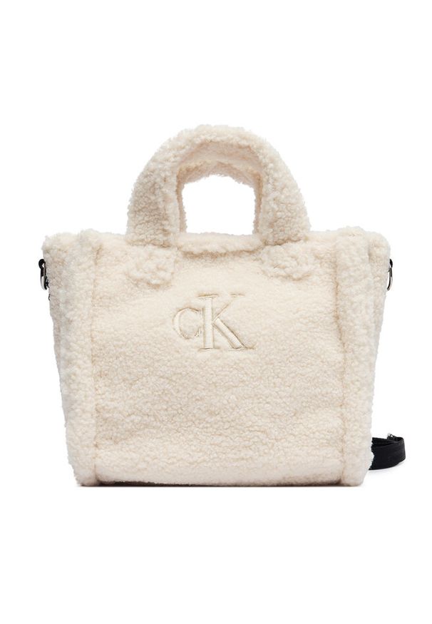 Torebka Calvin Klein Jeans. Kolor: beżowy