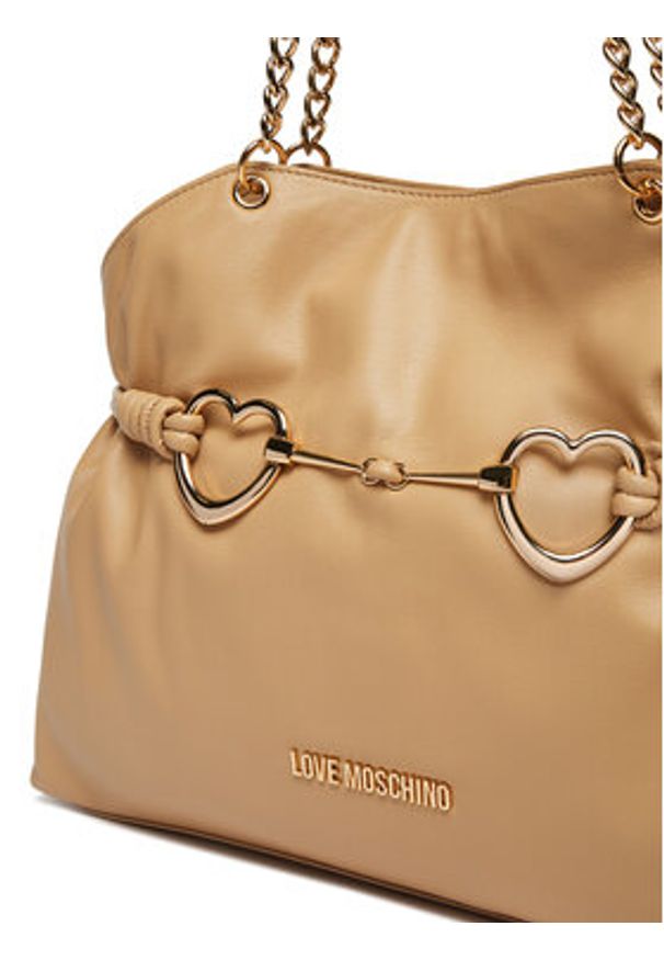 Love Moschino - LOVE MOSCHINO Torebka JC4033PP1MLB0105 Beżowy. Kolor: beżowy. Materiał: skórzane