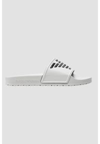 Emporio Armani - EMPORIO ARMANI Białe klapki Mules PVC logo. Kolor: biały