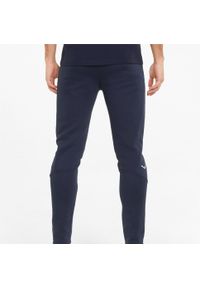 Spodnie Puma Teamfinal Casuals Pants, Mężczyźni. Kolor: biały, wielokolorowy, niebieski. Materiał: bawełna, materiał
