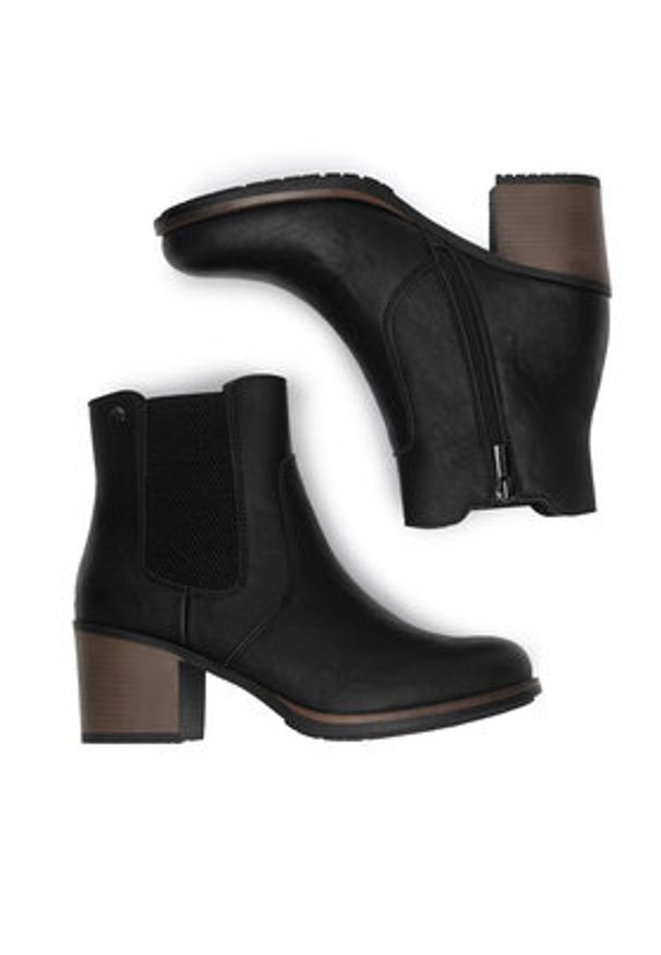 Clara Barson Botki WS15221-02 Czarny. Kolor: czarny. Materiał: materiał