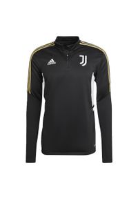 Bluza do piłki nożnej męska Adidas Juventus Condivo 22 Training Top. Kolor: czarny. Materiał: materiał