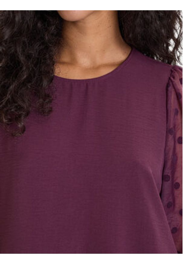 Vero Moda Bluzka Alva 10337474 Fioletowy Regular Fit. Kolor: fioletowy. Materiał: syntetyk