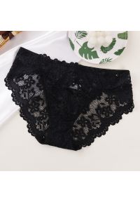 Intica - Koronkowe figi z delikatnej koronki na co dzień i specjalne okazje Barbe. Kolor: czarny. Materiał: koronka. Wzór: koronka