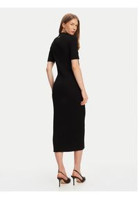 MICHAEL Michael Kors Sukienka dzianinowa MT5832333D Czarny Slim Fit. Kolor: czarny. Materiał: wiskoza #3