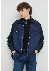 Levi's® - Levi's koszula jeansowa męska kolor granatowy regular z kołnierzykiem klasycznym. Okazja: na spotkanie biznesowe. Typ kołnierza: kołnierzyk klasyczny. Kolor: niebieski. Materiał: jeans. Styl: klasyczny #2