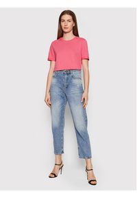 Pieces T-Shirt Ria 17086970 Różowy Regular Fit. Kolor: różowy. Materiał: bawełna #2