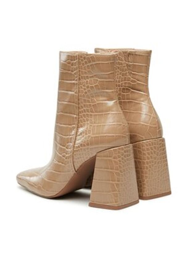 Vero Moda Botki Vmmeise 10296965 Beżowy. Kolor: beżowy. Materiał: skóra