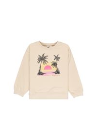 Roxy - Bluza z okrągłym dekoltem dla Dziewczynki MORNING Beżowy. Okazja: na co dzień. Kolor: beżowy. Materiał: materiał, poliester, bawełna. Sezon: lato. Styl: casual