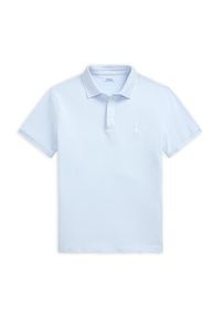 Polo Ralph Lauren Polo 710963494004 Błękitny Custom Slim Fit. Typ kołnierza: polo. Kolor: niebieski. Materiał: bawełna #3