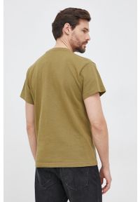 Deus Ex Machina T-shirt bawełniany kolor zielony gładki. Okazja: na co dzień. Kolor: zielony. Materiał: bawełna. Wzór: gładki. Styl: casual