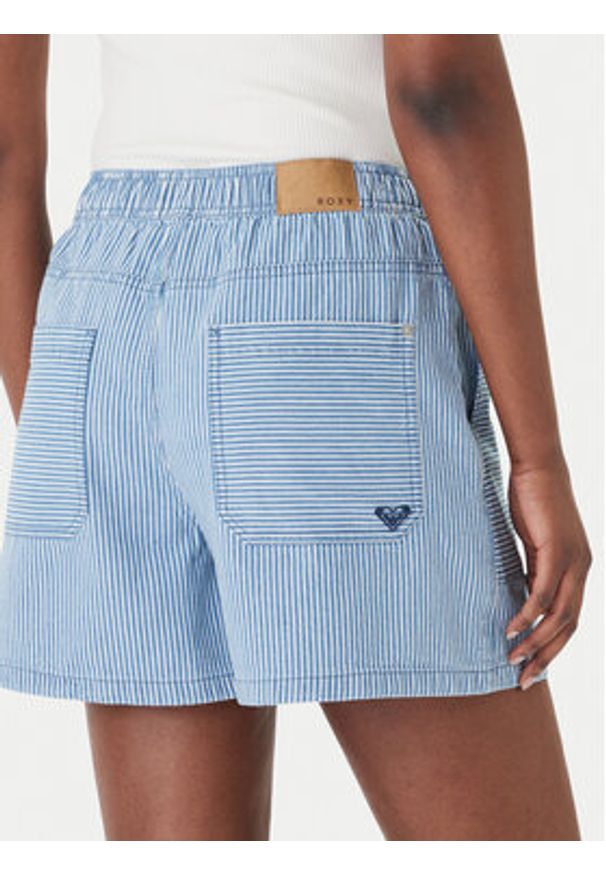 Roxy Szorty jeansowe Stay Wavy ERJDS03345 Błękitny Regular Fit. Kolor: niebieski. Materiał: bawełna
