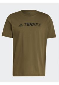 Adidas - adidas T-Shirt Terrex Classic Logo HF3283 Zielony Regular Fit. Kolor: zielony. Materiał: bawełna