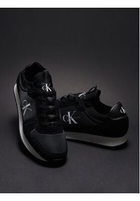 Calvin Klein Jeans Sneakersy Runner Sock Laceup Ny-Lth YM0YM00553 Czarny. Kolor: czarny. Materiał: materiał
