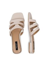 Nine West Klapki 123AL1207-1 Beżowy. Kolor: beżowy. Materiał: skóra #5