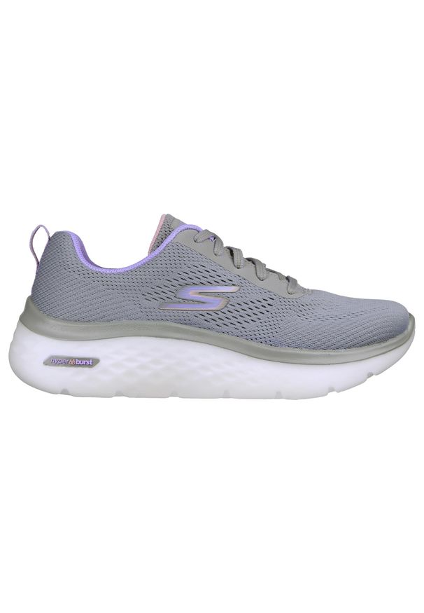 skechers - Buty Skechers Hyper Burst Damskie Szare Komfort. Okazja: na co dzień. Kolor: fioletowy. Materiał: syntetyk