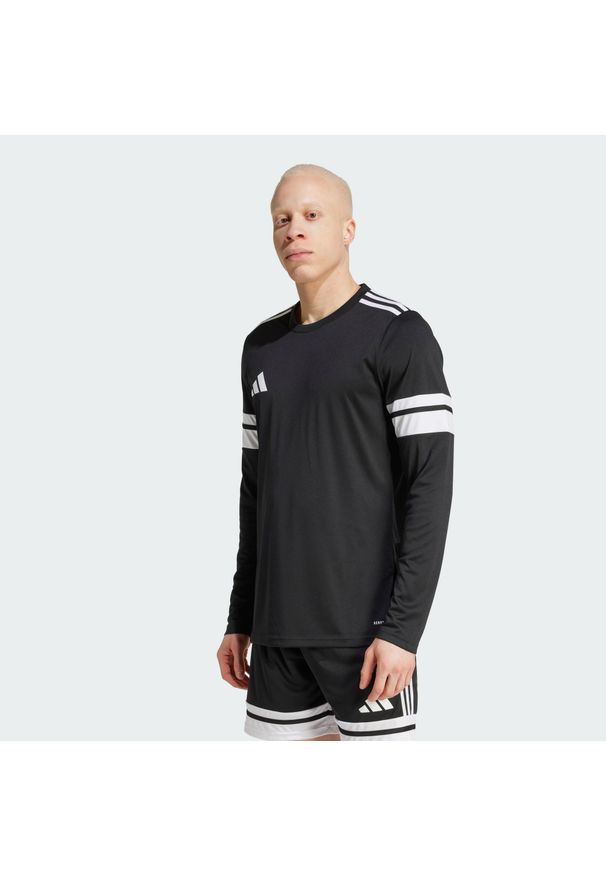 Adidas - Koszulka Squadra 25 Long Sleeve. Kolor: czarny, wielokolorowy, biały. Materiał: materiał. Długość rękawa: długi rękaw. Sport: piłka nożna