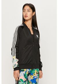 adidas Originals - Bluza. Okazja: na co dzień. Typ kołnierza: bez kaptura. Kolor: czarny. Materiał: poliester, dzianina. Długość rękawa: raglanowy rękaw. Styl: casual #1