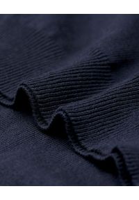 GANT - Granatowy sweter z wełną. Okazja: na co dzień. Kolor: niebieski. Materiał: wełna. Długość rękawa: długi rękaw. Długość: długie. Wzór: haft. Styl: casual #6