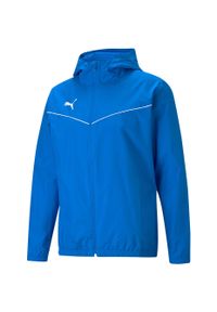 Puma teamRISE All Weather kurtka. Kolor: niebieski. Materiał: poliester. Sport: piłka nożna