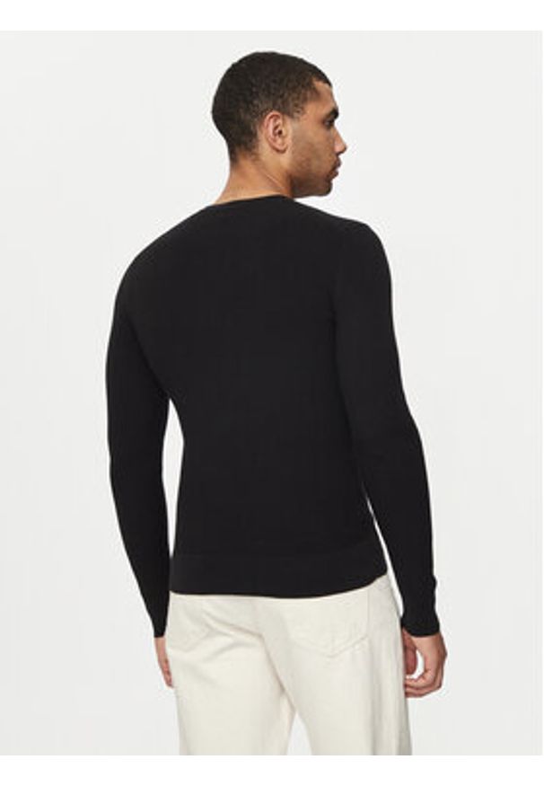 Calvin Klein Sweter K10K113031 Czarny Regular Fit. Kolor: czarny. Materiał: bawełna