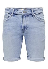 Only & Sons Szorty jeansowe 22025189 Niebieski Regular Fit. Kolor: niebieski. Materiał: bawełna #5
