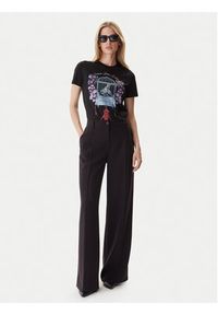 Versace Jeans Couture T-Shirt 79HAHP04 CJ01P Czarny Regular Fit. Kolor: czarny. Materiał: bawełna #4