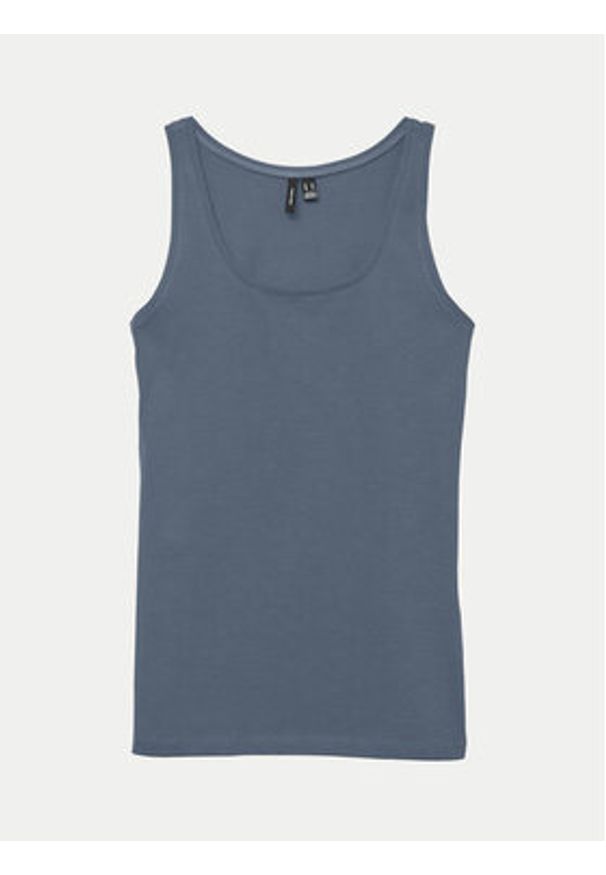 Vero Moda Top Lulu 10323756 Niebieski Regular Fit. Kolor: niebieski. Materiał: bawełna