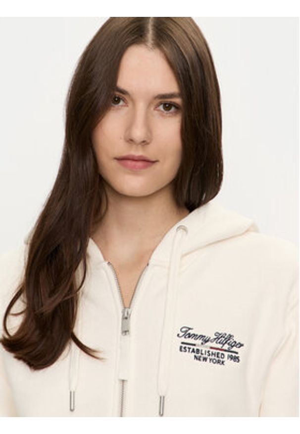TOMMY HILFIGER - Tommy Hilfiger Bluza WW0WW43572 Écru Regular Fit. Materiał: bawełna