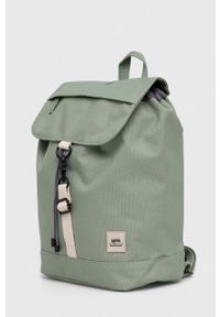 Lefrik plecak kolor zielony mały gładki. Kolor: zielony. Materiał: poliester. Wzór: gładki #2
