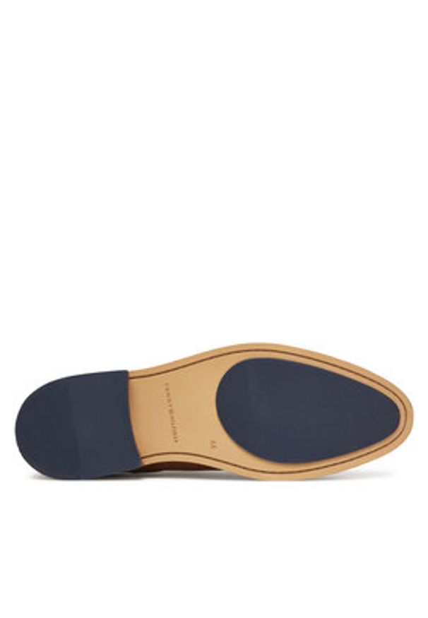 TOMMY HILFIGER - Tommy Hilfiger Półbuty Dress FM0FM05725 Brązowy. Kolor: brązowy. Materiał: skóra, zamsz