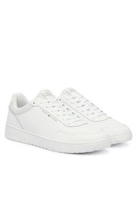 TOMMY HILFIGER - Tommy Hilfiger Sneakersy Th Basket Core Lite Lth FM0FM05713 Biały. Kolor: biały. Materiał: skóra #3