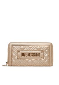 Love Moschino - LOVE MOSCHINO Duży Portfel Damski JC5600PP1MLA196A Złoty. Kolor: złoty. Materiał: skóra