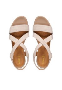 Geox Espadryle D Ischia Corda D55HHA 00022 C8156 Beżowy. Kolor: beżowy. Materiał: skóra, zamsz