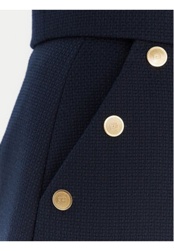 TOMMY HILFIGER - Tommy Hilfiger Spódnica trapezowa WW0WW49474 Granatowy Regular Fit. Kolor: niebieski. Materiał: syntetyk