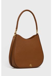 Lauren Ralph Lauren Torebka skórzana 431842349002 kolor brązowy. Kolor: brązowy. Materiał: skórzane. Rodzaj torebki: na ramię #3