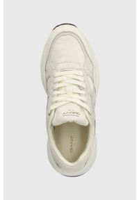 GANT - Gant sneakersy skórzane Neuwill kolor biały 27531198.G29. Nosek buta: okrągły. Kolor: biały. Materiał: skóra. Obcas: na platformie #4