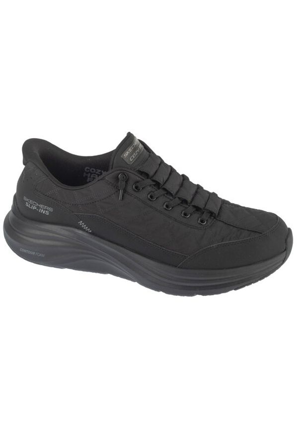 skechers - Skechers Sneakersy Slip-Ins: Contour Foam - Cozy Fit 232619/BBK Czarny. Kolor: czarny. Materiał: materiał