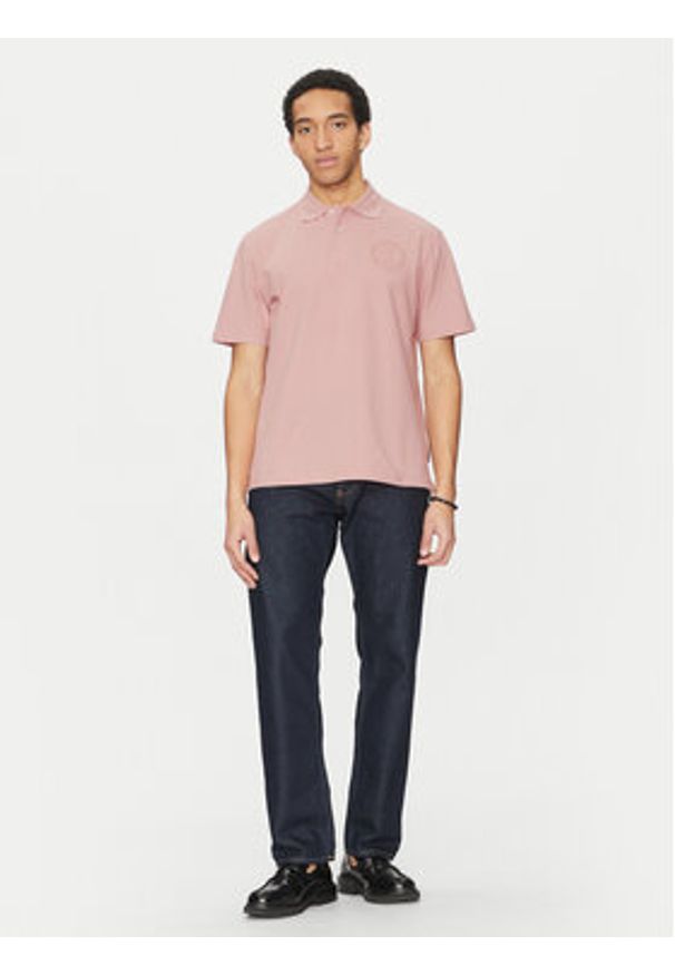 Just Cavalli Polo 78OAGT01 Różowy Regular Fit. Typ kołnierza: polo. Kolor: różowy. Materiał: bawełna