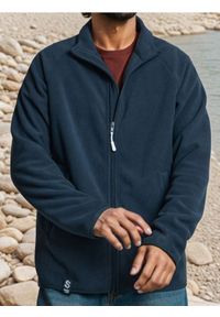 Sinsay - Rozpinana bluza polarowa ze stójką - niebieski. Typ kołnierza: kołnierzyk stójkowy. Kolor: niebieski. Materiał: polar