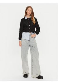 ViCOLO Kardigan 33013S Czarny Regular Fit. Kolor: czarny. Materiał: syntetyk #5