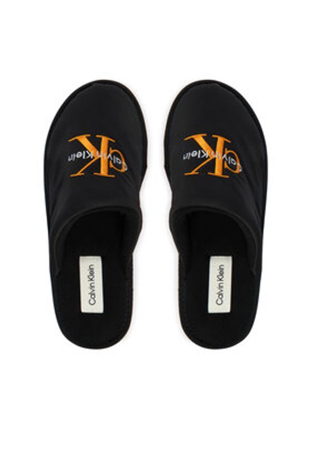 Calvin Klein Kapcie Hotel Slipper Mono Embro YM0YM01392 Czarny. Kolor: czarny. Materiał: materiał