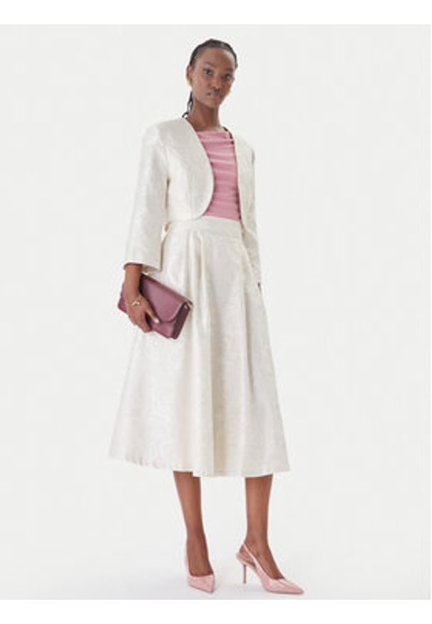 Rinascimento Spódnica trapezowa CFC0127694003 Écru Regular Fit. Materiał: syntetyk