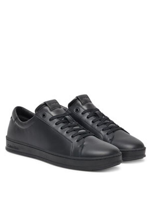 Calvin Klein Sneakersy Low Top Lace Up Lth HM0HM01971 Czarny. Kolor: czarny. Materiał: skóra