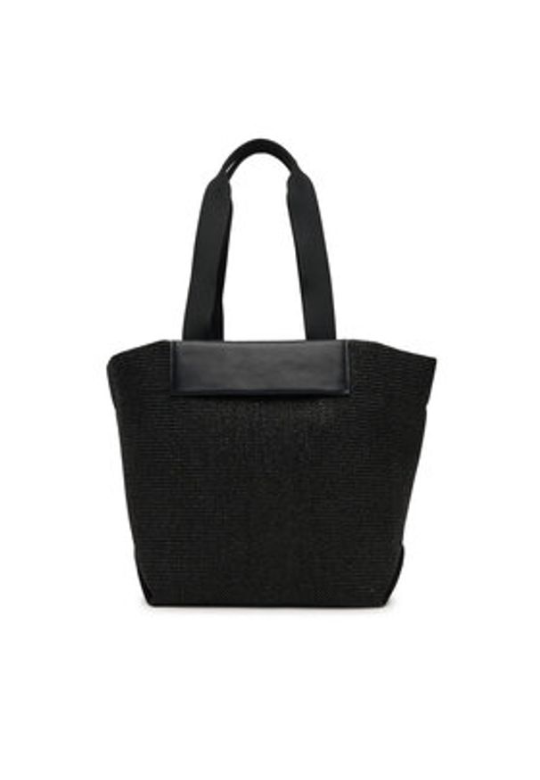 Calvin Klein Torebka Ck Raffia Medium Shopper K60K613174 Czarny. Kolor: czarny